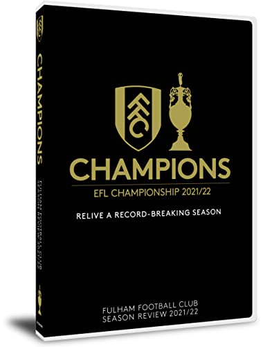 Black DVD case for Fulham Football Club’s 2021/22 Championship winning season.