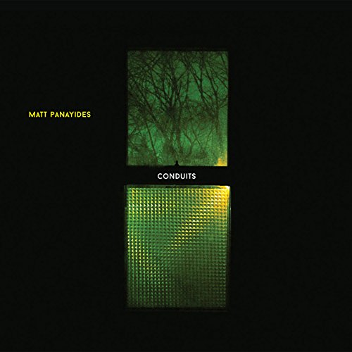 CD cover: dark window frame with green trees and yellow text.