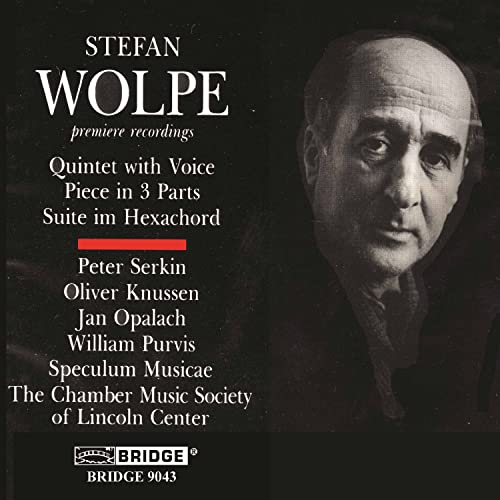 CD cover featuring a black and white portrait of composer Stefan Wolpe.