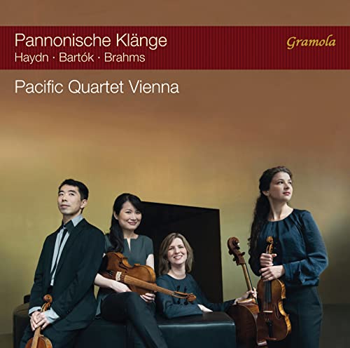 CD cover featuring the Pacific Quartet Vienna, classical musicians.