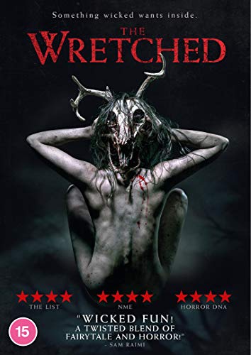 DVD cover for "The Wretched" featuring a monstrous, horned figure.