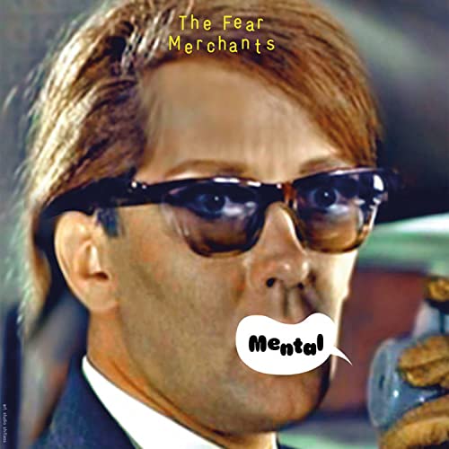 Record album cover featuring a man in sunglasses with a speech bubble.