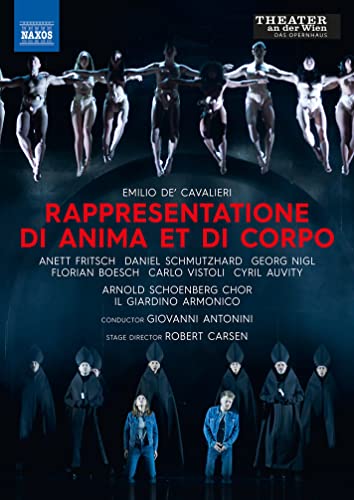 DVD cover for "Rappresentatione Di Anima Et Di Corpo" opera, dancers and choir.