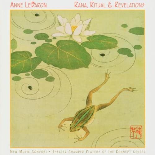 CD cover: frog, flower, and swirling green shapes on yellow background.