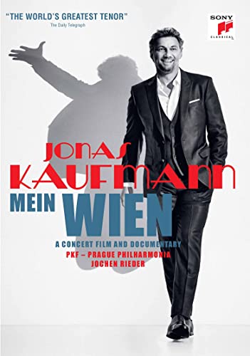 Blu-ray cover featuring Jonas Kaufmann in a suit, titled “Mein Wien.”