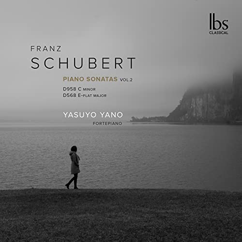 CDSlightC album cover featuring a woman by a lake with misty mountains.
