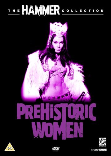 DVD cover for Prehistoric Women featuring a woman in fur clothing against black background.