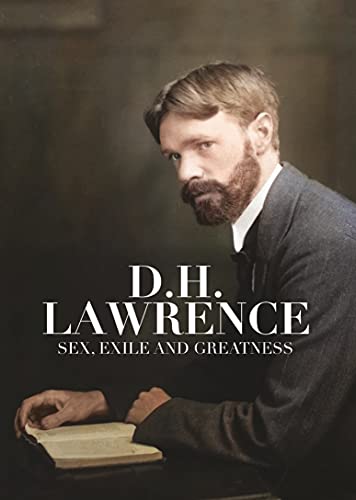 D.H. Lawrence portrait on DVD cover, holding a book.