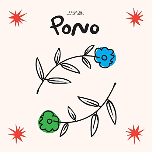 CD cover with stylized leaves, flowers, and red starbursts on beige.