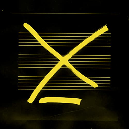 Black background with yellow abstract lines resembling musical notation.