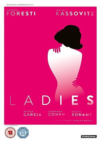 DVD cover for Ladies featuring a white silhouette of a woman on pink background.
