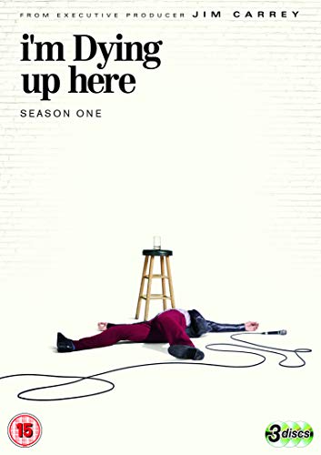 DVD cover for "I'm Dying Up Here S1" with a comedian lying on the floor.