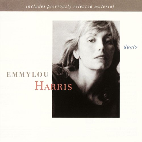 Emmylou Harris album cover featuring a black-and-white portrait of the artist on a white background.