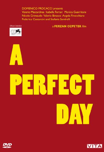 Red DVD cover with large yellow text reading "A PERFECT DAY".