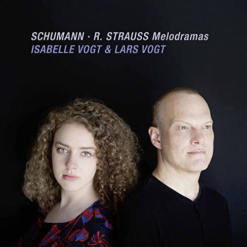 CD cover featuring portraits of Isabelle and Lars Vogt, dark background.