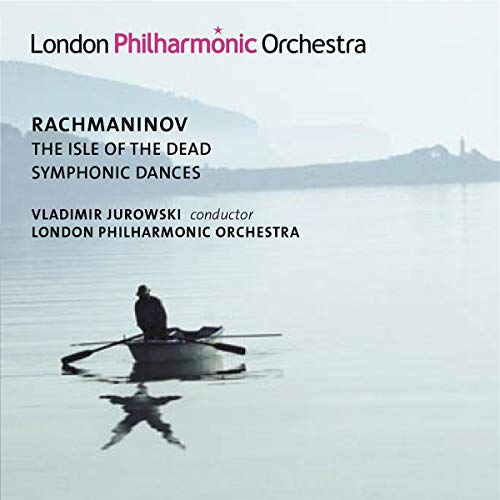 CD cover for Rachmaninov’s “The Isle of the Dead” with a boat scene.