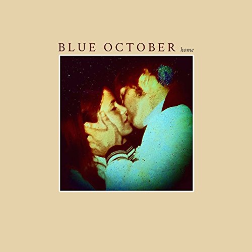 Blue October "Home" CD cover with a couple embracing, starry background.