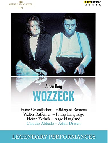 DVD cover for Alban Berg’s opera “Wozzeck” featuring two performers.