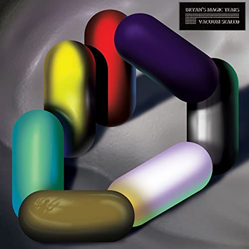 CD cover with colorful, overlapping capsule-shaped objects on gray.