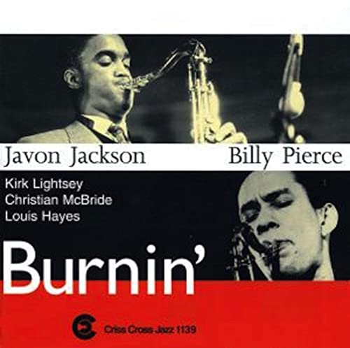 CD cover featuring two jazz musicians playing saxophones, titled "Burnin'.