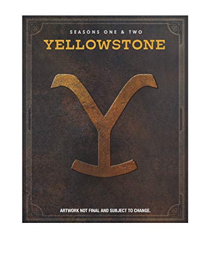 Yellowstone" Seasons 1 & 2 Blu-ray case with a large, rusty "Y" symbol.