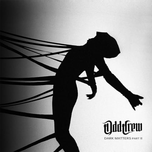 Silhouetted figure with radiating lines, album cover for Odd Crew's "Dark Matters Part II".