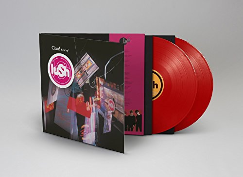 Lush “Ciao! Best Of” red vinyl record and album cover displayed.