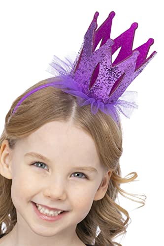 Purple Glitter Crown Headband