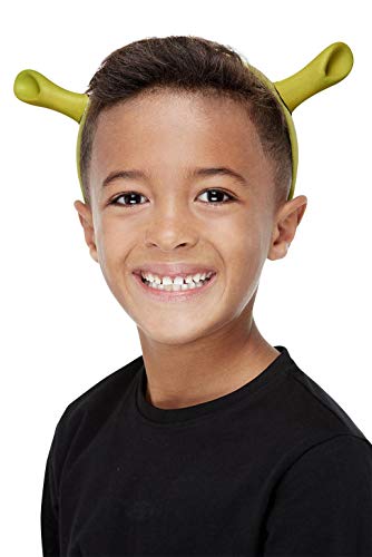 Smiffys 52360 Officially Licensed Shrek Ears On Headband, Unisex Children, Green, One Size