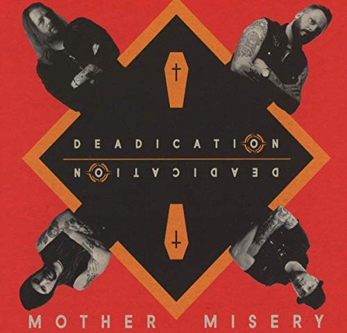 CD cover for Mother Misery’s “Deadication,” featuring mirrored band member portraits.