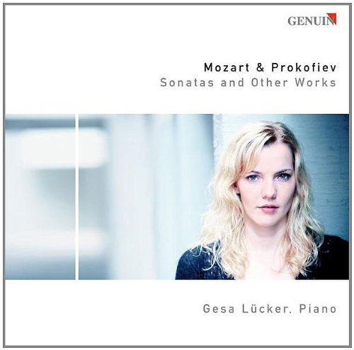 CD cover featuring a blonde woman, with text "Mozart & Prokofiev" and "Gesa Lücker, Piano".