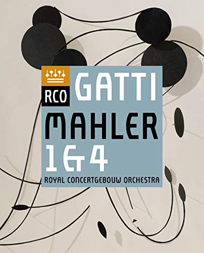 A beige album cover with abstract black shapes and text "GATTI MAHLER 1 & 4".