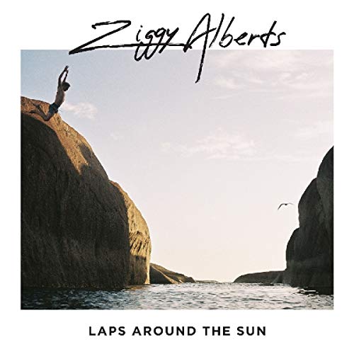 CD cover: person diving from a cliff into blue water.
