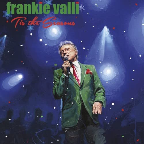 Frankie Valli album cover, portrait of singer on stage with lights.