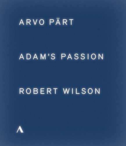"Blue cover with white text, featuring the title 'Adam's Passion' and a small triangle logo."