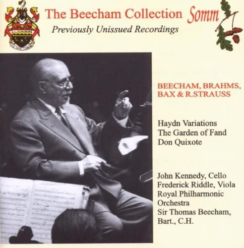 CD cover featuring conductor Sir Thomas Beecham and musical composers’ names.
