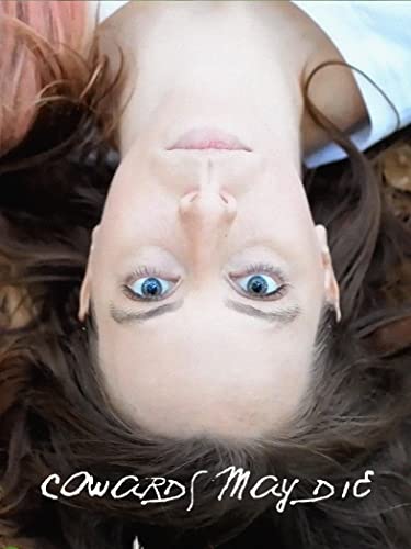 DVD cover for "Cowards May Die" featuring a woman’s upside-down face.