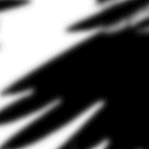The image is a black-and-white, abstract design. The alt text is: "Black and white abstract design with diagonal lines."