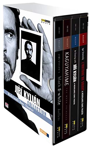 A DVD cover featuring a man holding a photo of Jiří Kylián.