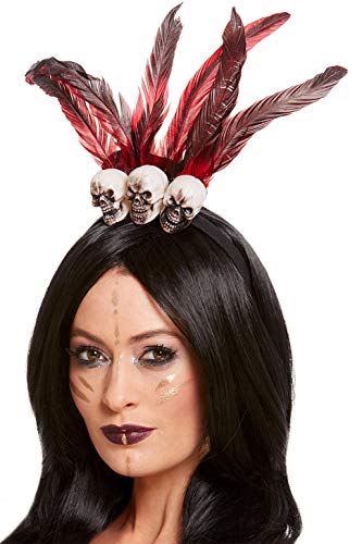 Smiffys 52150 Voodoo Headband, Women, Black