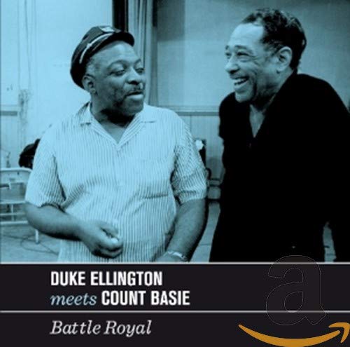 CD cover featuring Duke Ellington and Count Basie in a vintage photo.