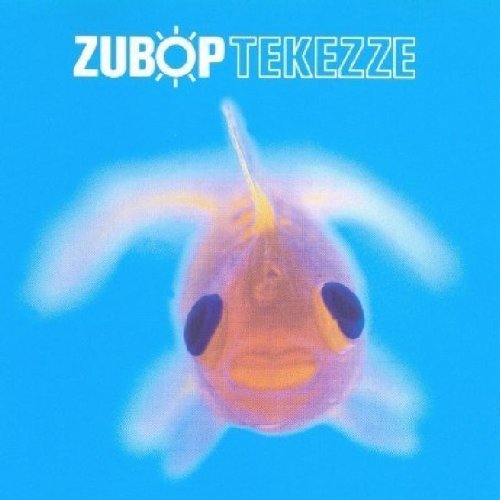 "Album cover with a blurry fish image and 'ZUBOP TEKEZZE' text on a blue background."