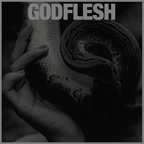 Black and white album cover featuring a hand and coiled snake.