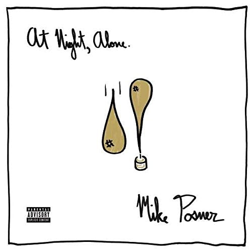 "Mike Posner's album cover featuring a simple drawing of two teardrops."