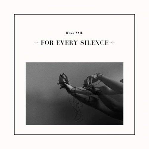"Album cover with black and white image of entwined hands and thin black border."