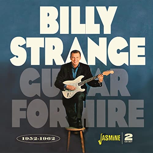 Billy Strange album cover: man with guitar, blue background, text.
