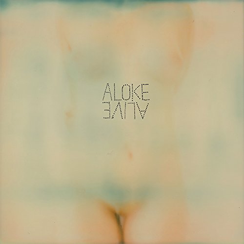 "Aloke - Alive vinyl album cover with abstract watercolor design and dotted text."