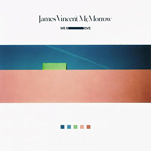"Album cover with abstract blue, green, and pink design and artist's name."