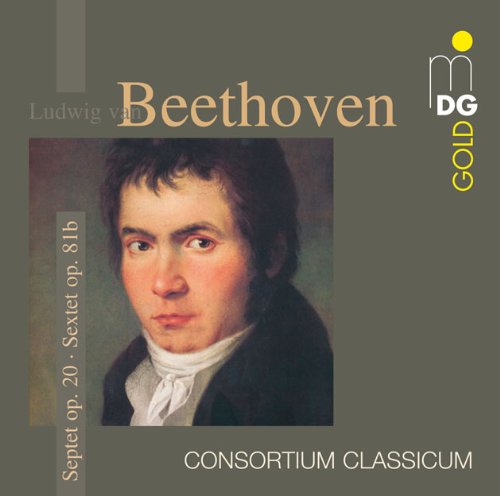 CD cover with Beethoven portrait, title, and "DG GOLD" logo on brown background.