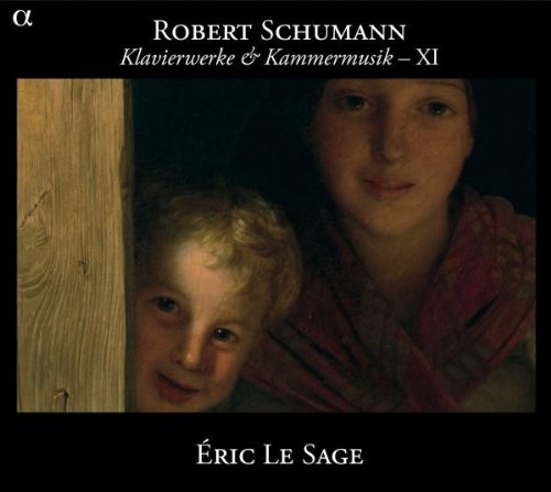 A CD cover featuring a painting of a woman and child peeking.